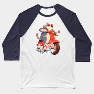 Cool cat riding motorbike Baseball T-Shirt